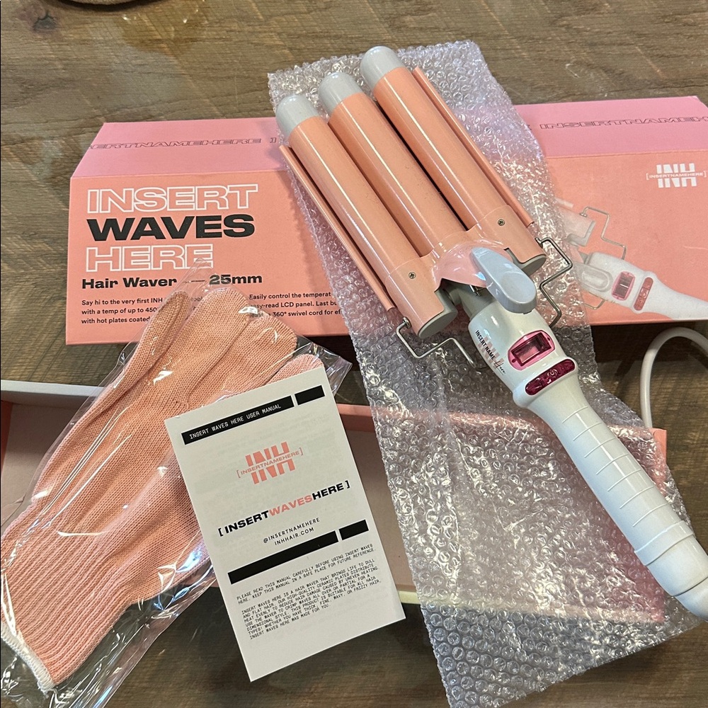 INH Insert Waves Here Hair Waver - 25mm Pink BRAND NEW IN BOX